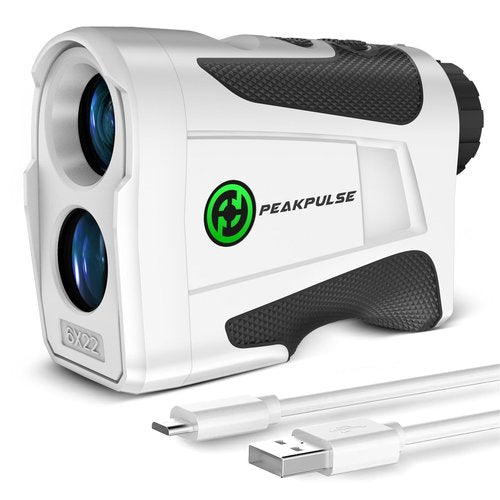 PEAKPULSE 1200 Yards Golf Rangefinder with Slope and Magnetic 6X Magnification Rechargeable Laser Distance Range Finders Flag Pole Locked with Vibration Ideal for Golfer Accessories