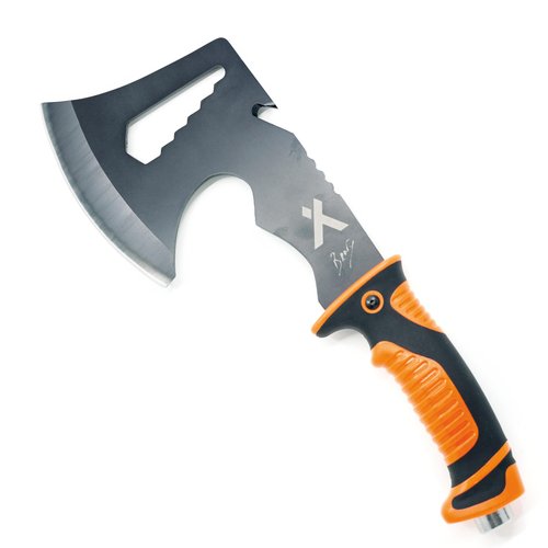 Bear Grylls Ultimate Hatchet, Axe for Camping, Survival, and Backpacking, Includes Sheath, Bottle Opener, Hammer, and Hex Wrench, 3cr13 Stainless Steel - Black Oxide