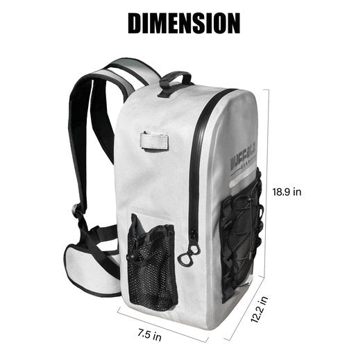 Buffalo Gear Waterproof Fishing Backpack With Rod Holder, 26L Fly Tackle Storage for Fishing