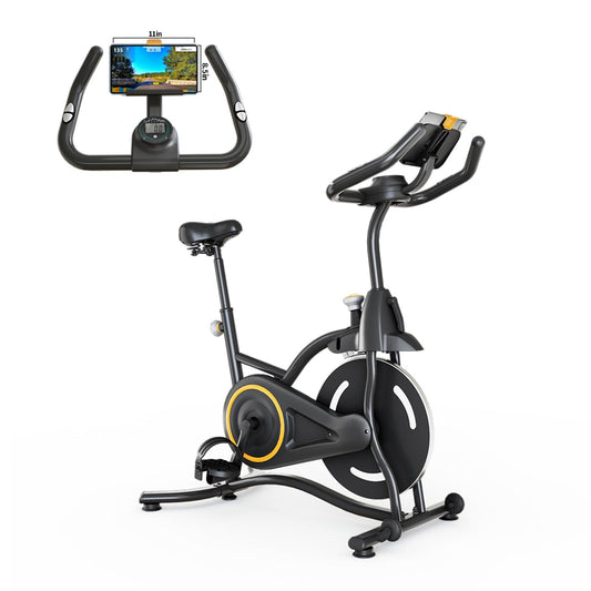 Exercise Bike,Stationary Bikes for Home,Adjustable Workout Bike, Professional Exercise Bikes for Home, Efficient Workout Bike with Smartphone Mount & Digital Pulse Display
