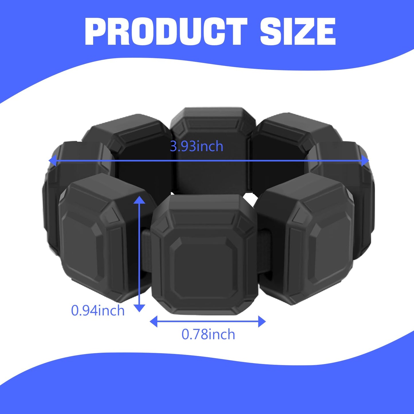 Silicone Weight Bearing Bracelets, 0.33lb x 1 Pair for Women and Kids, lightweight Wrist＆Ankle Weights with Elastic String, Portable Mini Excercise Wrist Weights for Walking,Running,Yoga,Dance,Gymnastics and Aerobics - Black