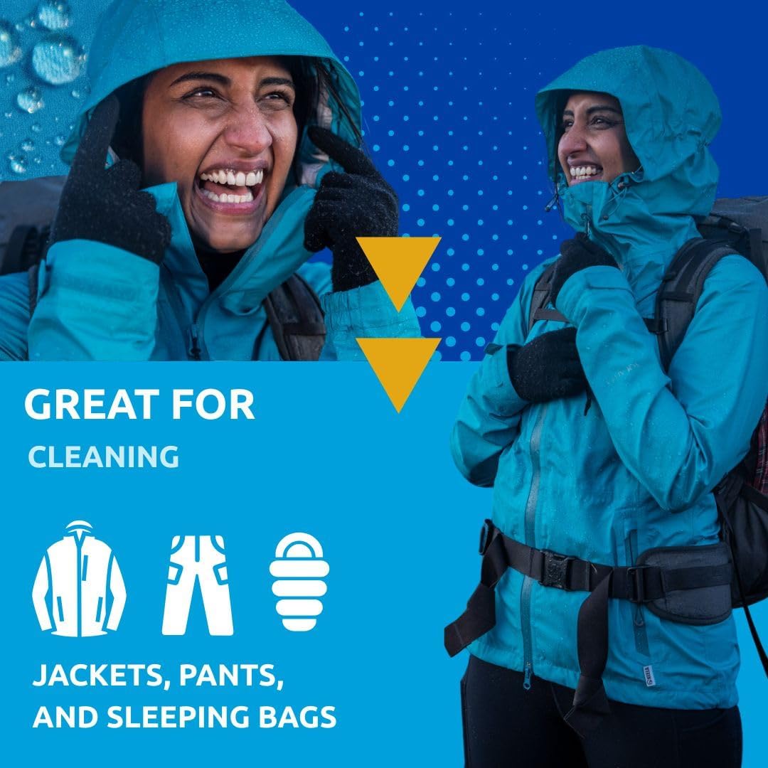 Nikwax Tech Wash 169 fl. oz., Technical Cleaner for Jackets and Outerwear, Restores Waterproofing in Rain, Ski, and Snow Gear, Safe for Gore-Tex and DWR