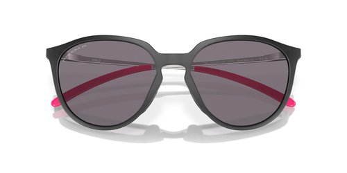 Oakley Women's OO9288 Sielo Round Sunglasses, Matte Black Ink/Prizm Grey Polarized, 57 mm