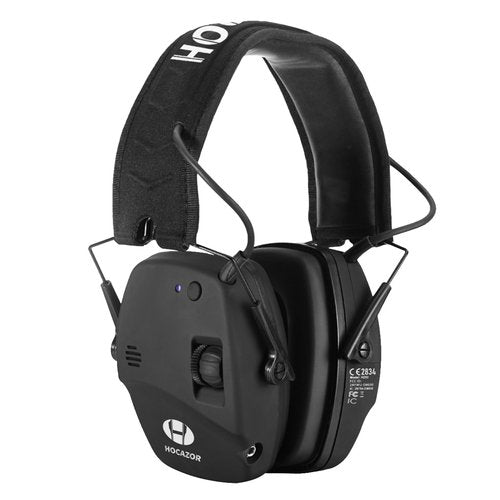 Hocazor Upgrade Bluetooth 5.4 Shooting Ear Protection with Sound Amplify Electronic Digital Safety Ear Muffs Slim Hearing Protector for Shooting Hunting Gun Range (Black)