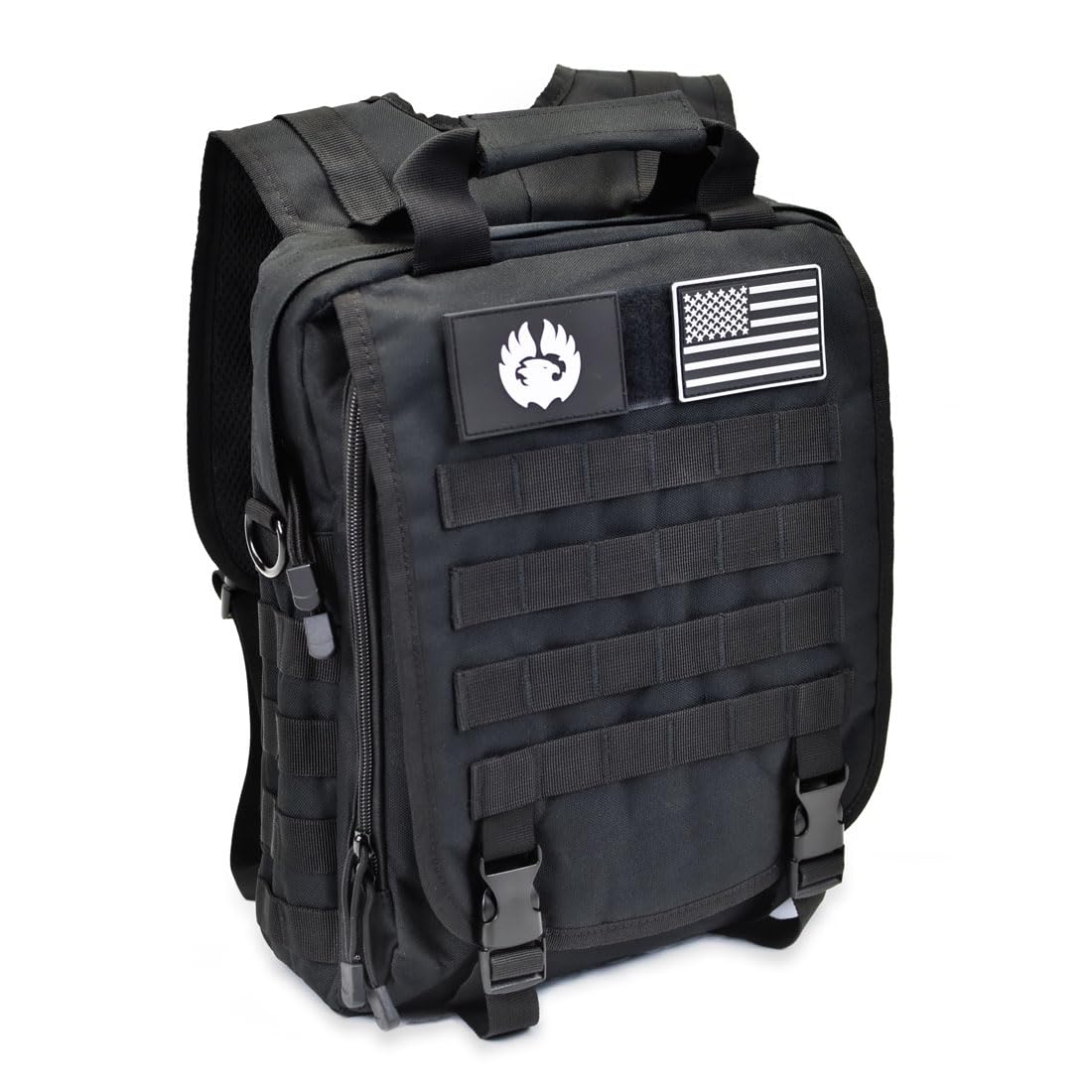TORCH MOLLE Urban Commuter Backpack Laptop Bag Rucksack for Hiking Cycling Crossfit Light Rucking EDC Gear V2 (Black)