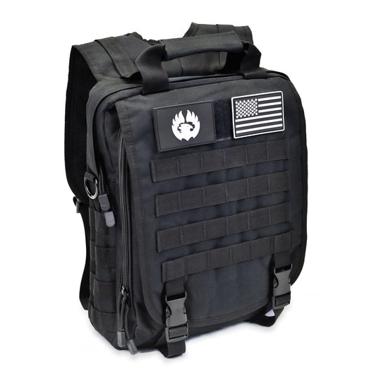 TORCH MOLLE Urban Commuter Backpack Laptop Bag Rucksack for Hiking Cycling Crossfit Light Rucking EDC Gear V2 (Black)