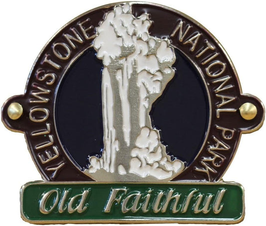 Yellowstone National Park - Old Faithful - Hiking Stick Medallion