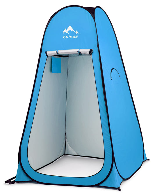 Oileus Pop Up Privacy Tent - Portable Shower Tent, Beach Changing Room, Camp Toilet Instant Privacy Shelter - Blue