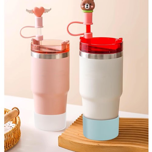 Seimneire 2Pack 3Inch/75mm Clear Silicone Tumbler Bumper, Water Bottle Bottom Protector for 20oz-40oz