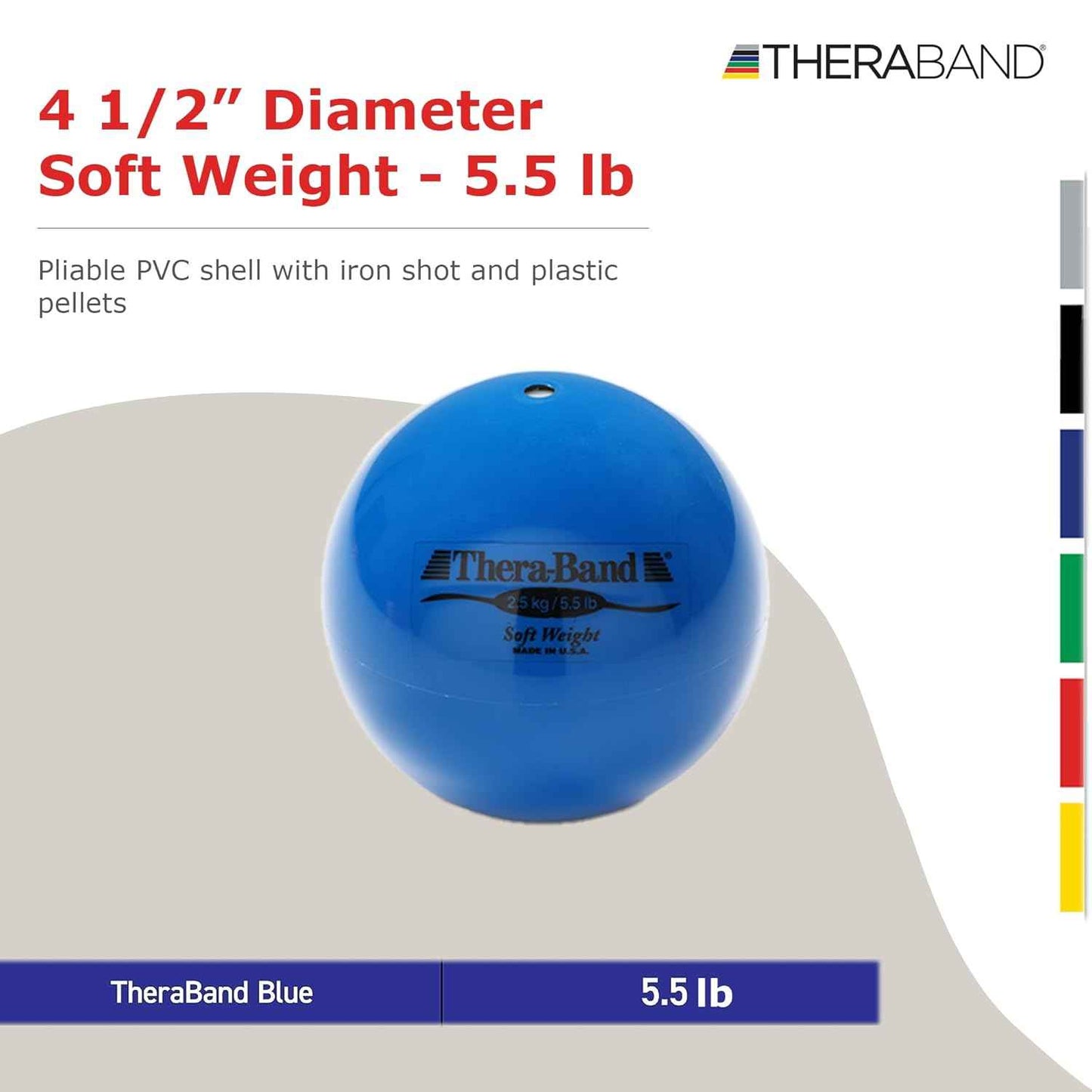 THERABAND Soft Weighted Balls Set for Baseball & Softball - 4.5" Isotonic Training for Shoulder Strength & Rotator Cuff