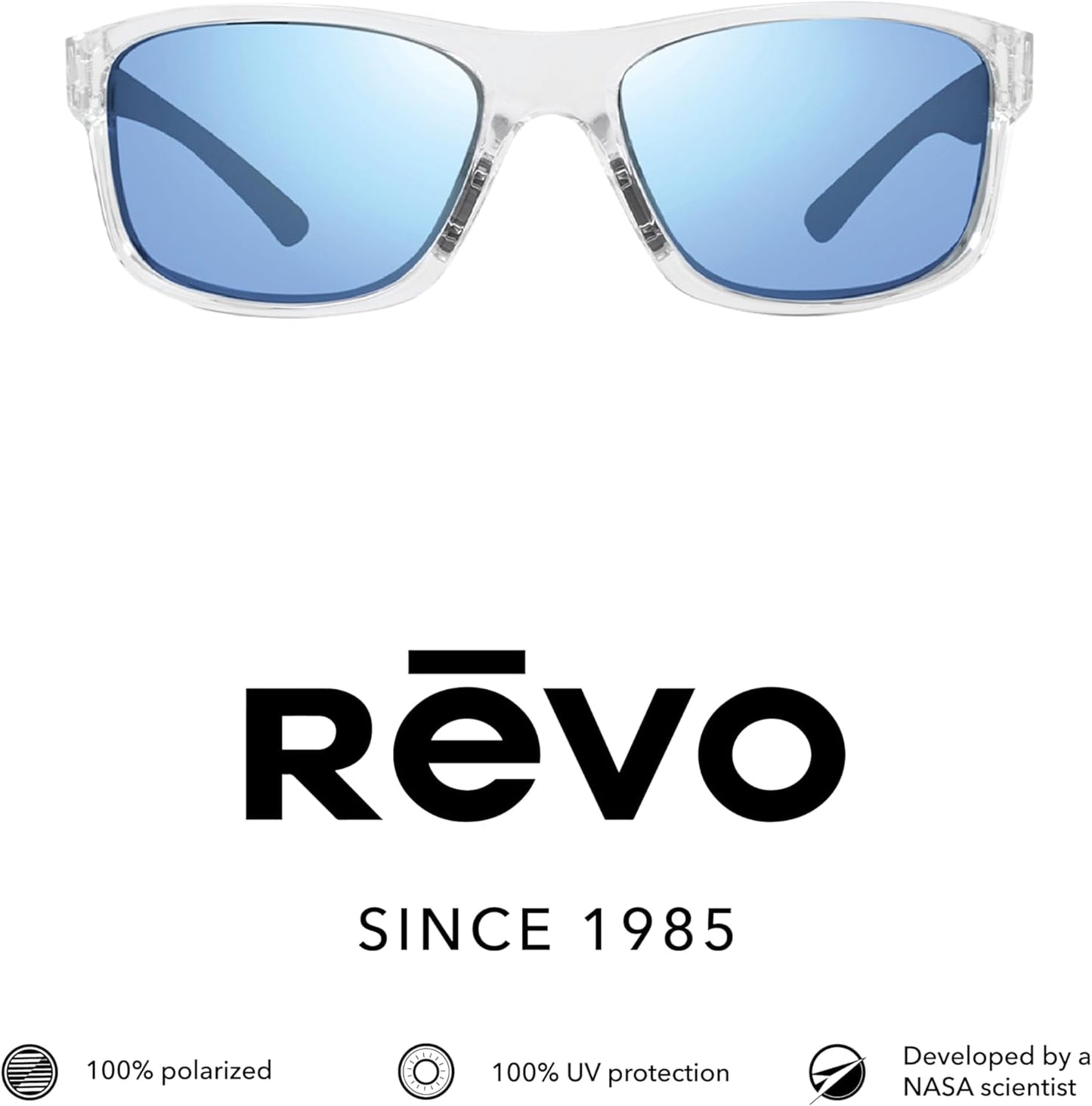 Polarized Rectangle Sport Wrap Sunglasses - Revo Harness for Ultimate Clarity