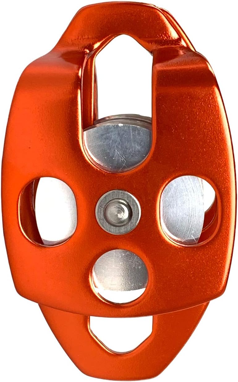 30kN Large Aluminum Rope Pulley - Single/Double Sheave, CE/UIAA Certified