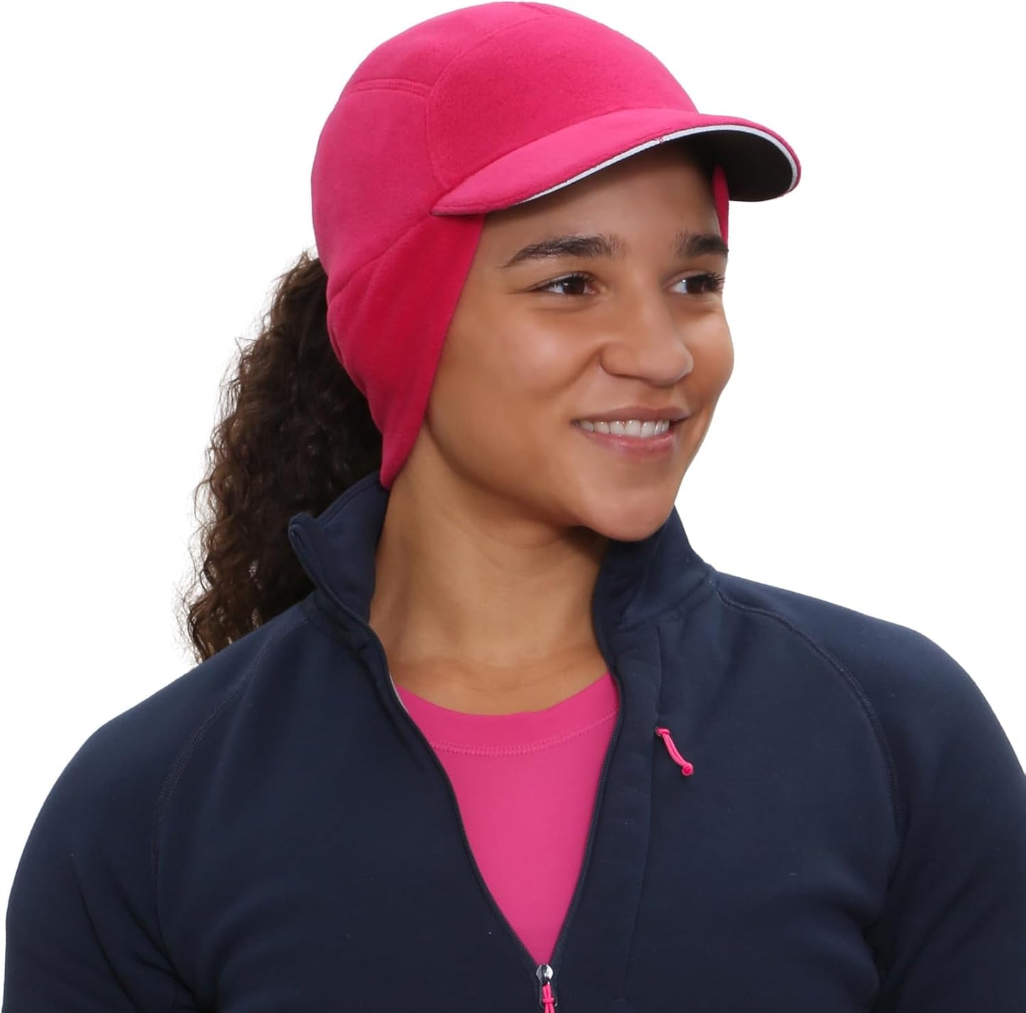 TrailHeads Fleece Ponytail Hat for Women – Trailblazer Reflective Winter Hat with Ponytail Hole for Workouts