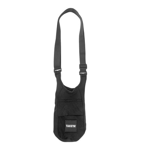 Takeya Hydrotex Easy Grip Bottle Sling - Water Bottle Carrier with Strap & Pockets - Bag Fits 32 oz & 40 oz Bottles - Great for Pickleball & Tennis Courts - Durable Bottle Bag with Carabiners