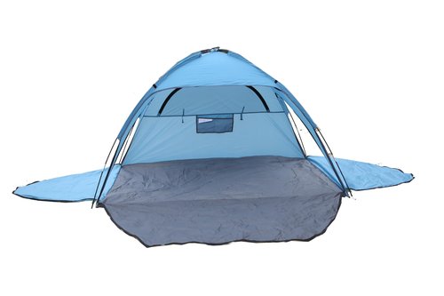 XUDEJUN Beach Tent Sun Shade Shelter for 2-4 Person with UPF 50+ 3 Expandable Ventilation Windows, Extended Floor Family Instant Beach Tent Easy Set Up Outdoor