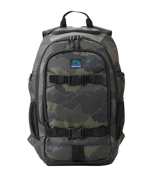 Rip Curl Men's 33L Posee Search Backpack with Laptop Section, Sunglasses and Drink Bottle Pocket, Black/Olive, One Size