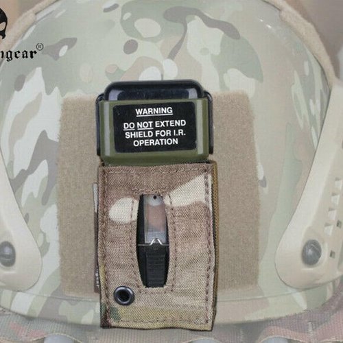 EMERSONGEAR MS2000 Tactical Airsoft Distress Marker Protective Pouch with Hook for Tactical Helmet Strobe Light AOR2