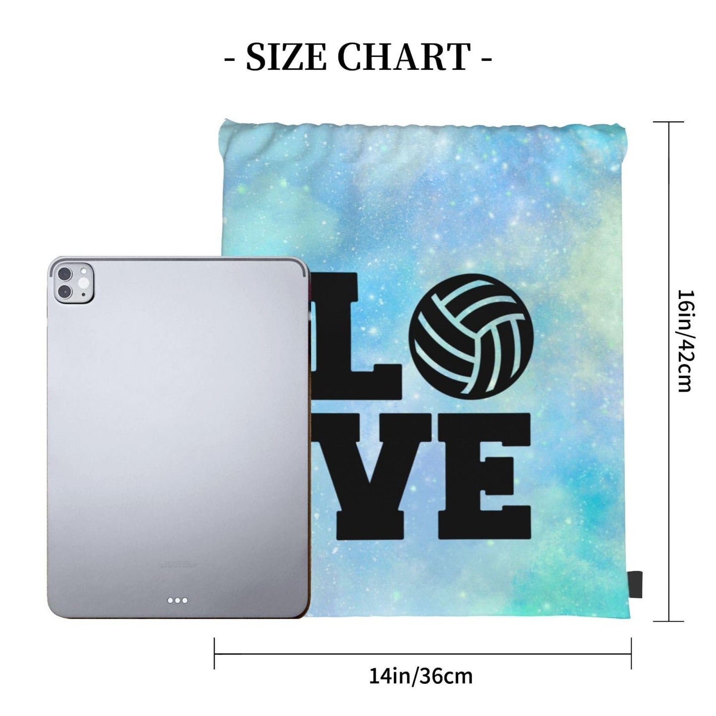 AIMASTZ Love Volleyball Unisex Drawstring Backpack Bag Sport Gym Swim Travel Sackpack