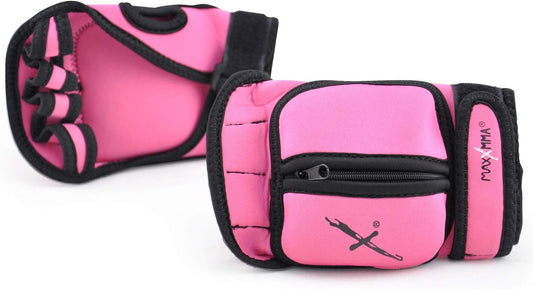 Adjustable 2 lb Weighted Gloves Set for MMA, Kickboxing & Cardio - Removable Weights