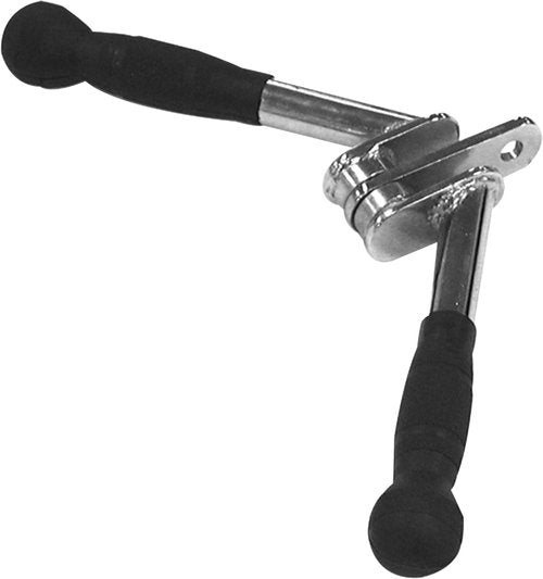 Body-Solid Tools Pro-Grip V-Bar for Home Gym, Ideal for Biceps and Triceps Exercises, Cable Machine Attachment with Rubber Handle Grips, Gym for Strength Training, Silver/Black