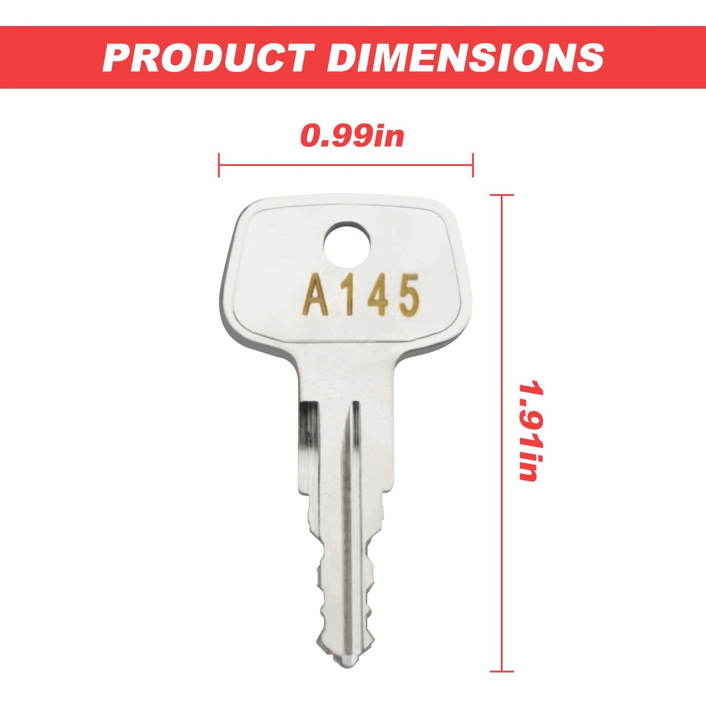 A145 SKS roof Rack Key,Replacement Keys for Yakima SKS Ski,Crossbars,Carrier Racks,Roof and Cargo Box.(Code A145)