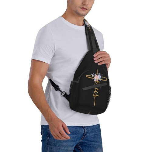 MANQINF Jesus Sling Bag,Casual Crossbody Backpack Shoulder Chest Bag for Women Men Travel Hiking Daypack
