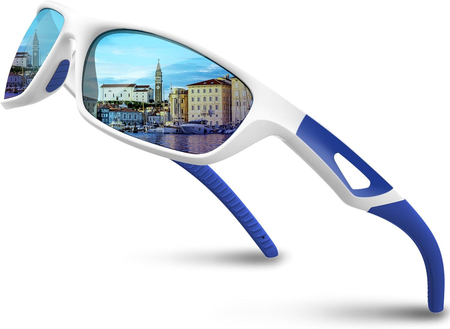RIVBOS Polarized Sports Sunglasses Driving Sun Glasses Shades for Men Women Tr90 Frame for Cycling Fishing Running RB831