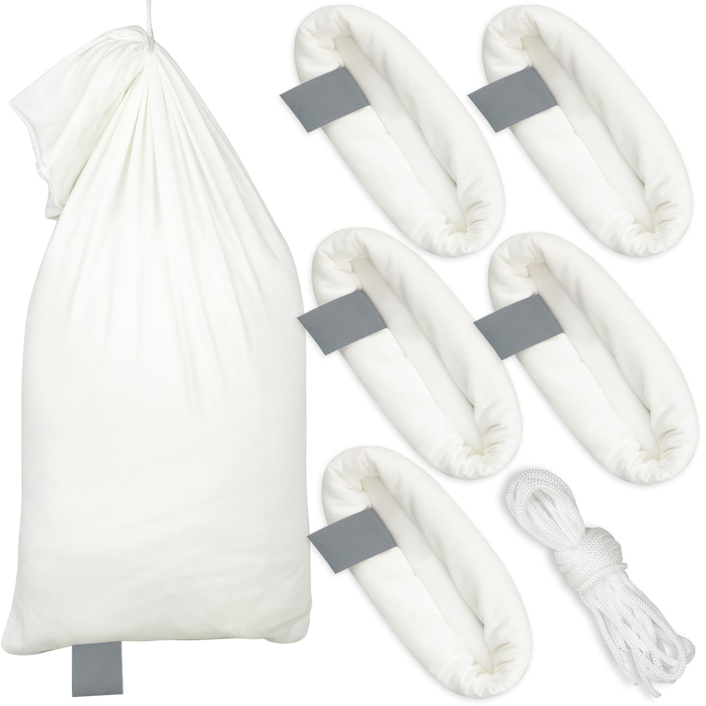 6 Pack Elk Game Bags Hunting Meat Bags Breathable Rolled Heavy Duty Quarter Bag with Reflective Strip for Elk Caribou, Moose, Deer, 48inch x 4, 28inch x 2