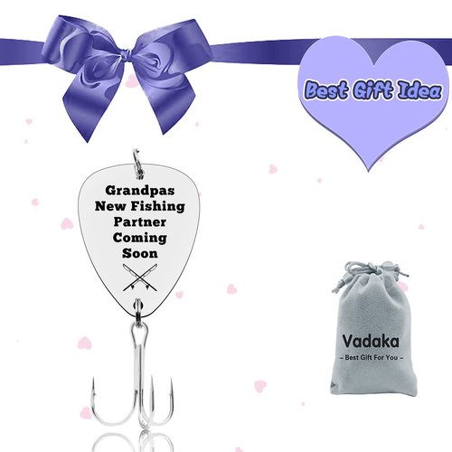 Grandpa to Be Gift Fishing Lure Hook for Grandpa New Grandpa Gift Pregnancy Announcement Gift for Grandfather Promoted to Grandpa Gift Fisherman Gift Christmas Birthday for Grandad