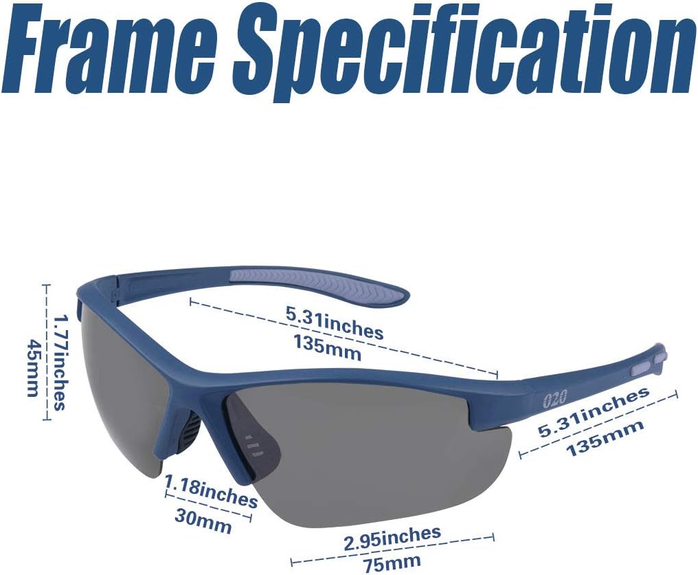 O2O Polarized Sports Sunglasses for Softball Baseball Men Women Teens Youth 020 Polarized Sunglasses