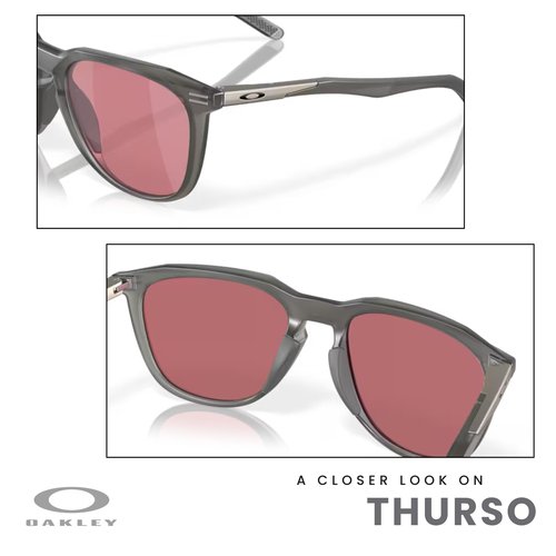 OAKLEY Thurso OO9286 928604 54MM Matte Grey Smoke/Prizm Dark Golf Square Sunglasses for Men+ Bundle Accessory Leash Kit, Microfiber Pouch