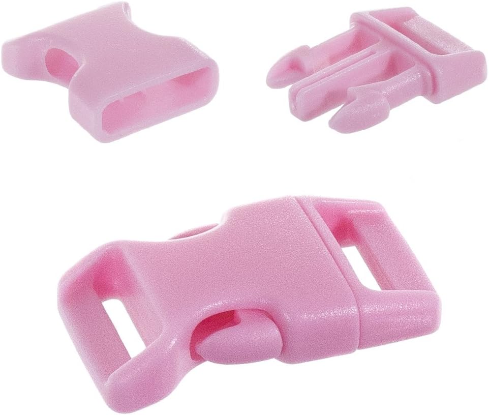 Paracord Planet 5/8 Inch Contoured Side Release Buckle (Black Cat, 10 Pack)