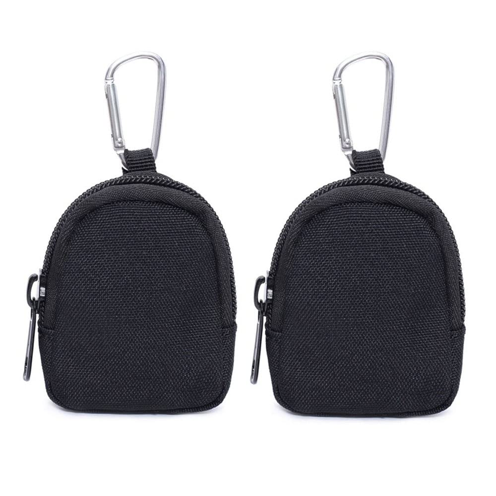 gofidin 2 Pack Waist Pack Outdoor EDC Molle Pouch Accessories Keychain Pouch Coin Pocket with Hook Zipper Key Earphone Holder Coin Wallet Purses