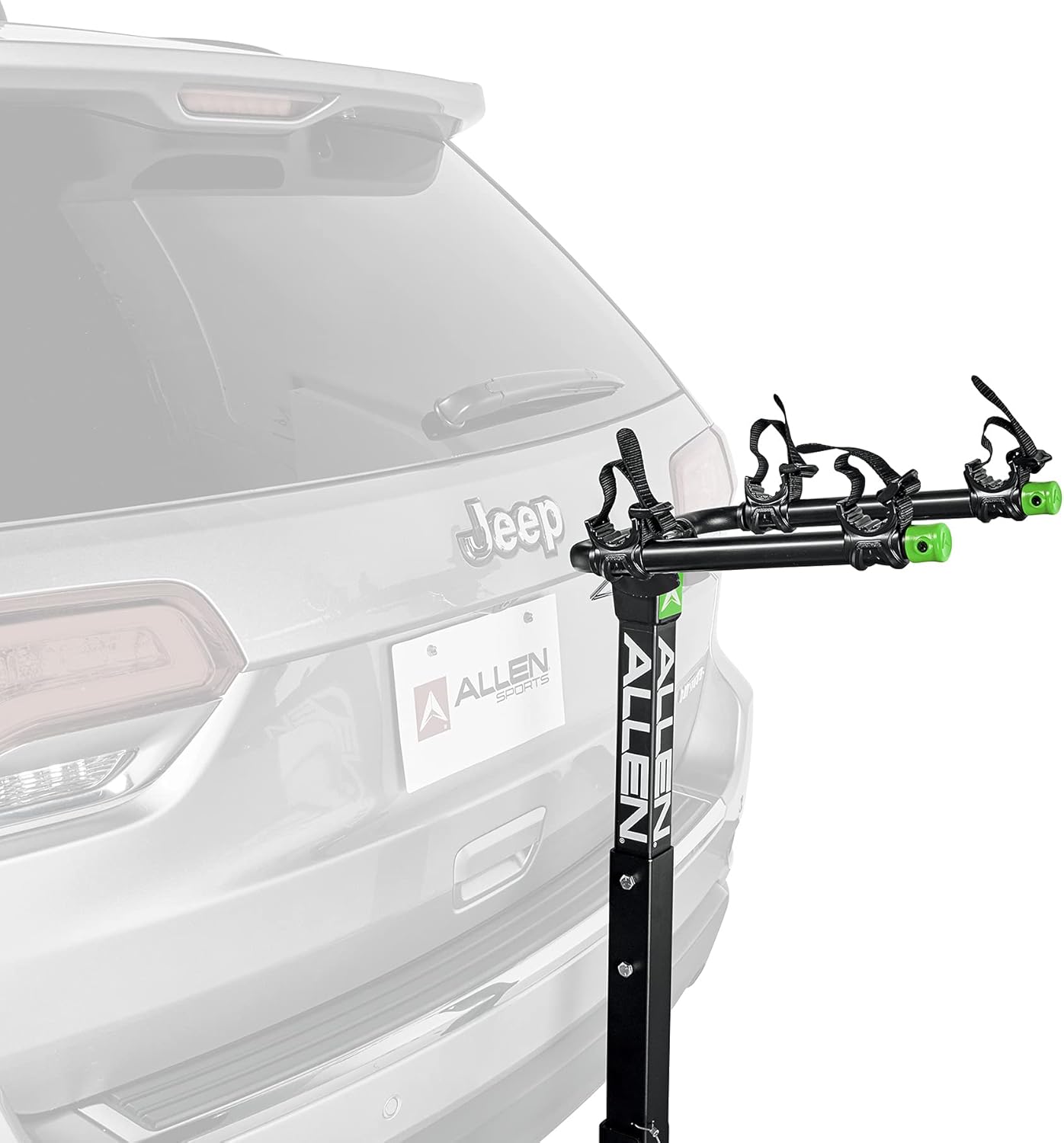 Allen Sports Deluxe 2-Bike Hitch Mount Rack - Heavy-Duty Silver/Black (Model 522RR)