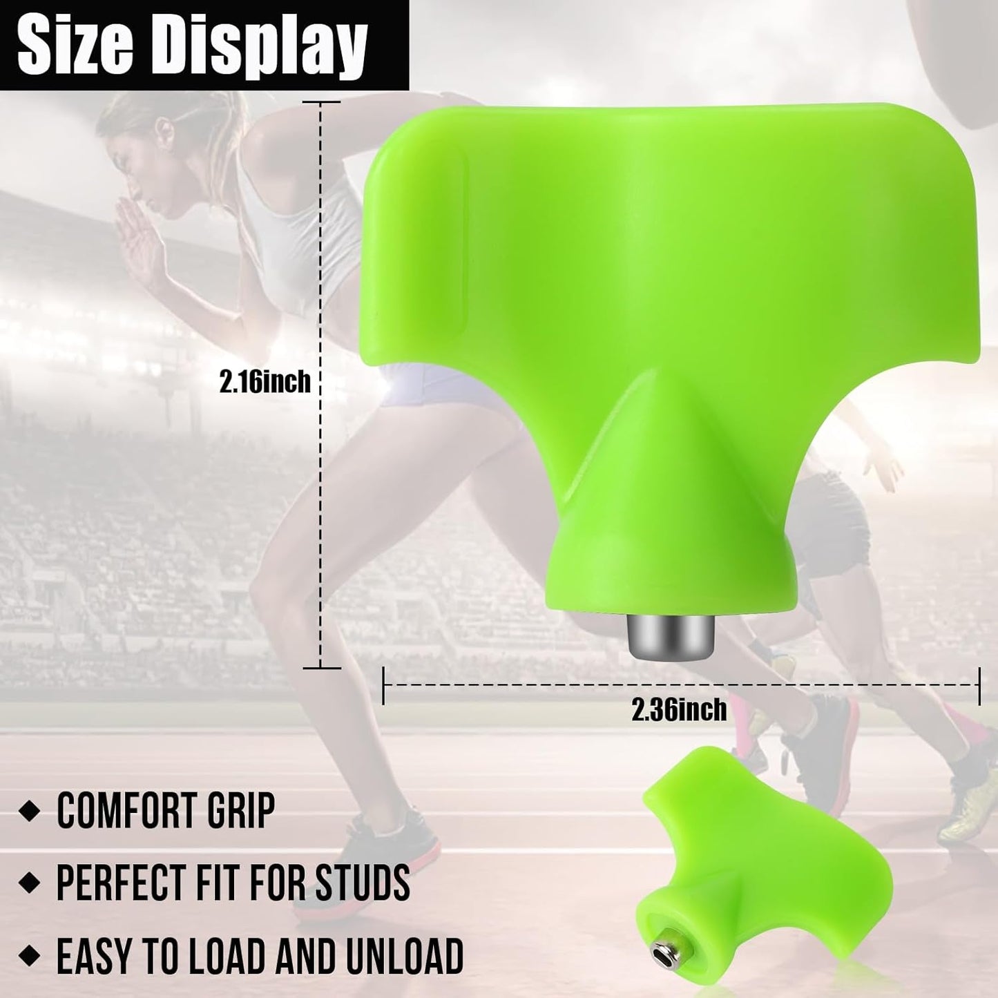 AUGSUN 120pcs Stainless Steel Track and Cross Country Spikes with Spike Wrench, Replacement Spikes for Sprint Sports Short Running Shoes