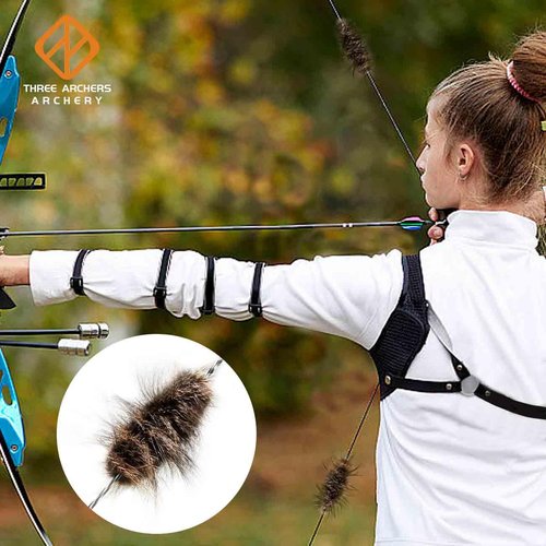 THREE ARCHERS 1pairs Bowstring Silencer Archery String Vibration Dampener Shock Absorption for Recurve Bow & Longbow