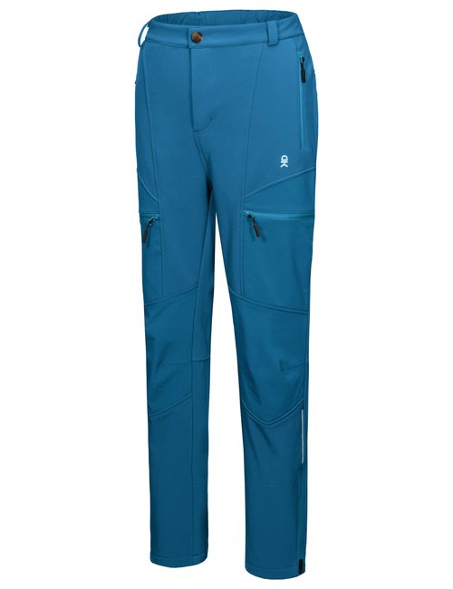 Little Donkey Andy Women's Fleece Lined Hiking Ski Pants, Winter Windproof Snow Pants,Water Repellent Blue/Blue S