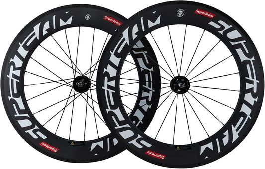 Superteam 88mm Carbon Clincher Fixed Gear Bike Wheelset 23mm Single Speed Wheel