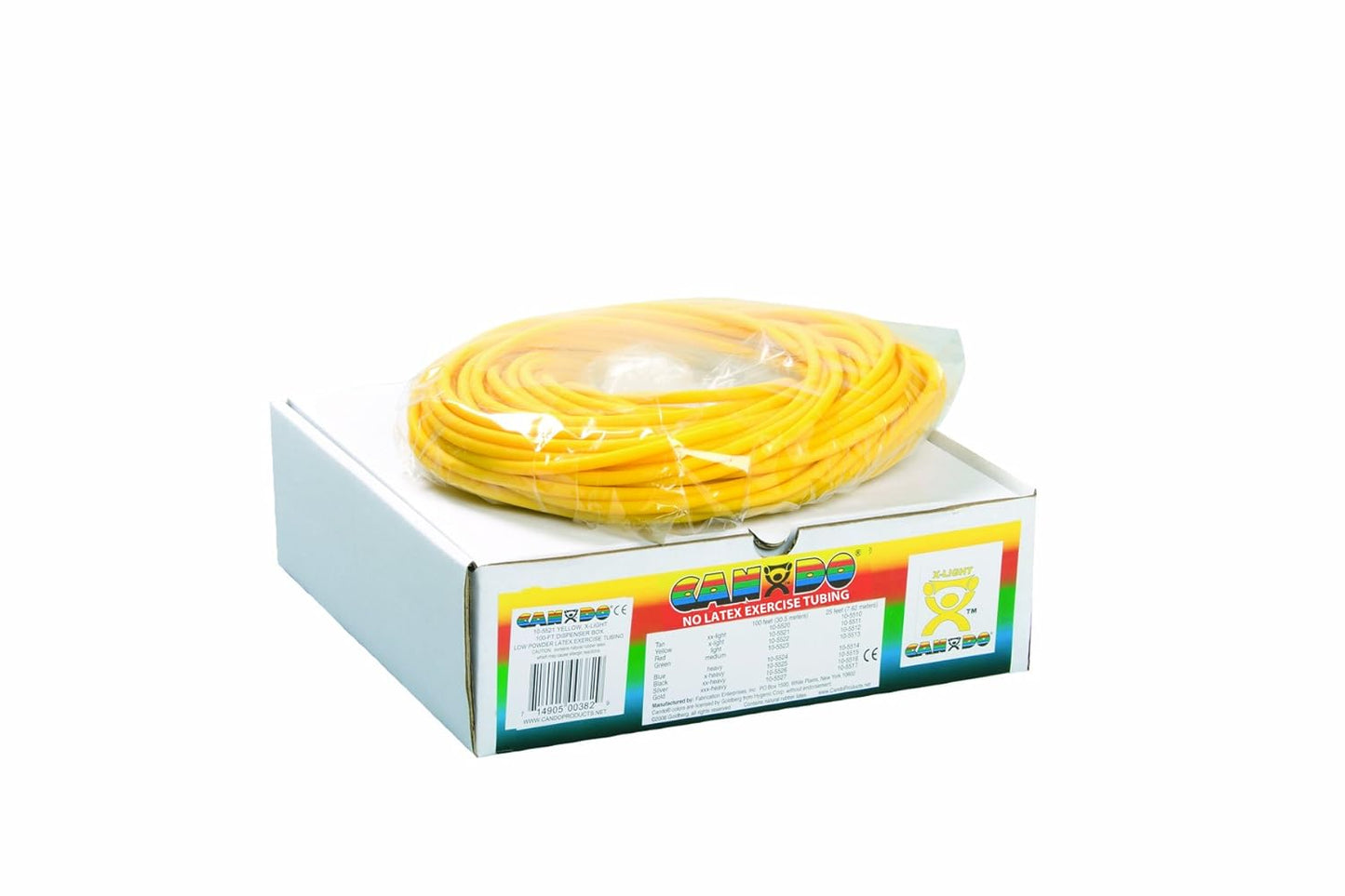 Cando 10-5723 Green Latex-Free Exercise Tubing, Medium Resistance, 100' Length