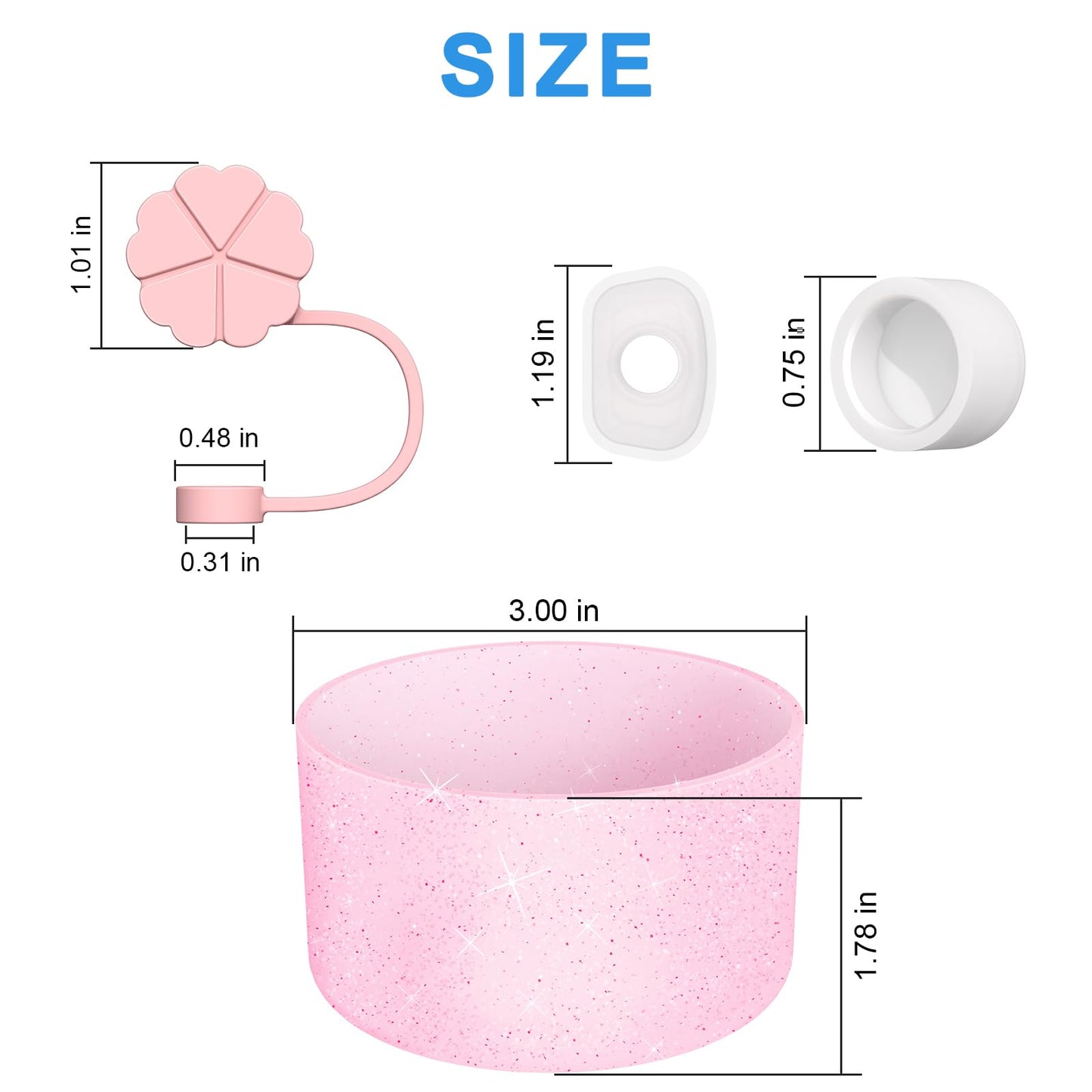 Alwenid Silicone Spill Proof Stopper Set and Protective Boot for Stanley 40oz 30oz Tumbler, Leak Proof Straws Topper, Cover Cap and Anti Slip Bottle Bottom Boot Sleeve for Stanley Mug Cup