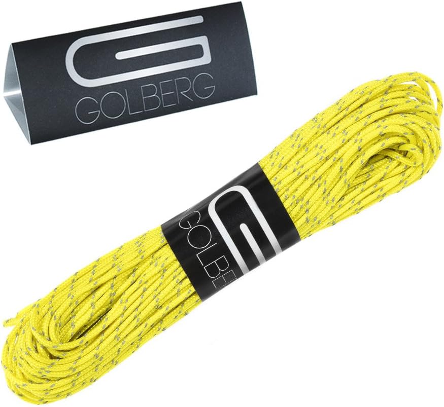 GOLBERG G 1.8mm Fluorescent Reflective 95lb Paracord – 20 Meters – Perfect for Guyline, Tent Rope, Camping, Hiking – (Reflective Neon Orange)