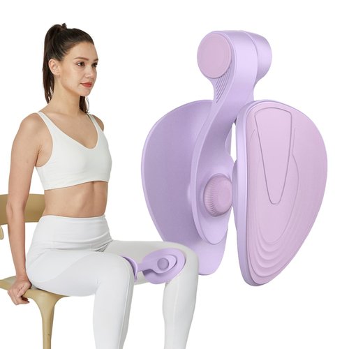 ZONRIBIN Thigh Trainer, Inner Thigh Exerciser, Pelvic Floor Muscle Training, Home Workout Equipment (Purple)
