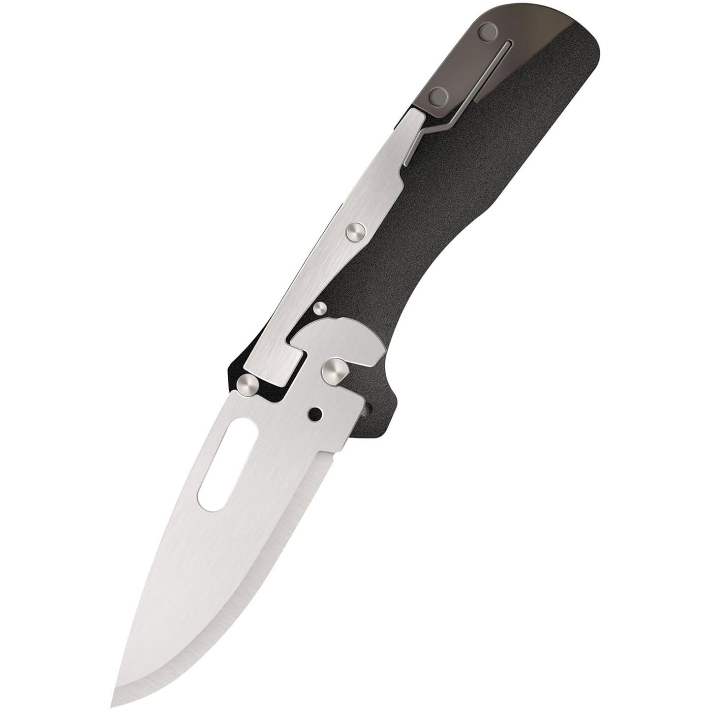Cold Steel Click N Cut Folder Durable Hunting & Hiking Steel 5 Oz Compact 7" Long Folding Knife with Strong Lock & 2 Interchangeable Blades - Blister Package