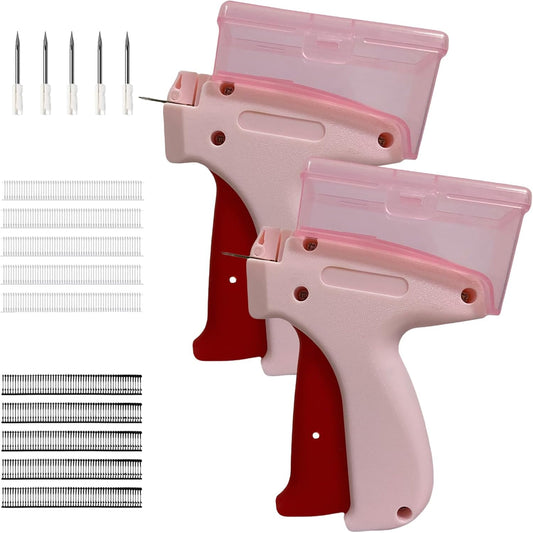 Stitch Gun for Clothes, Quick Stitch Sewing Gun Fixer Effortlessly Fix, Secure and darn with this Mini Tagging Gun for Clothing and Emergency Repairs - Pink