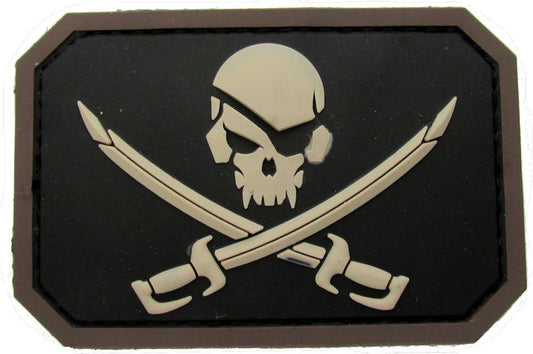 Pirate Skull Flag Morale Patch - PVC (BLACK (SWAT))