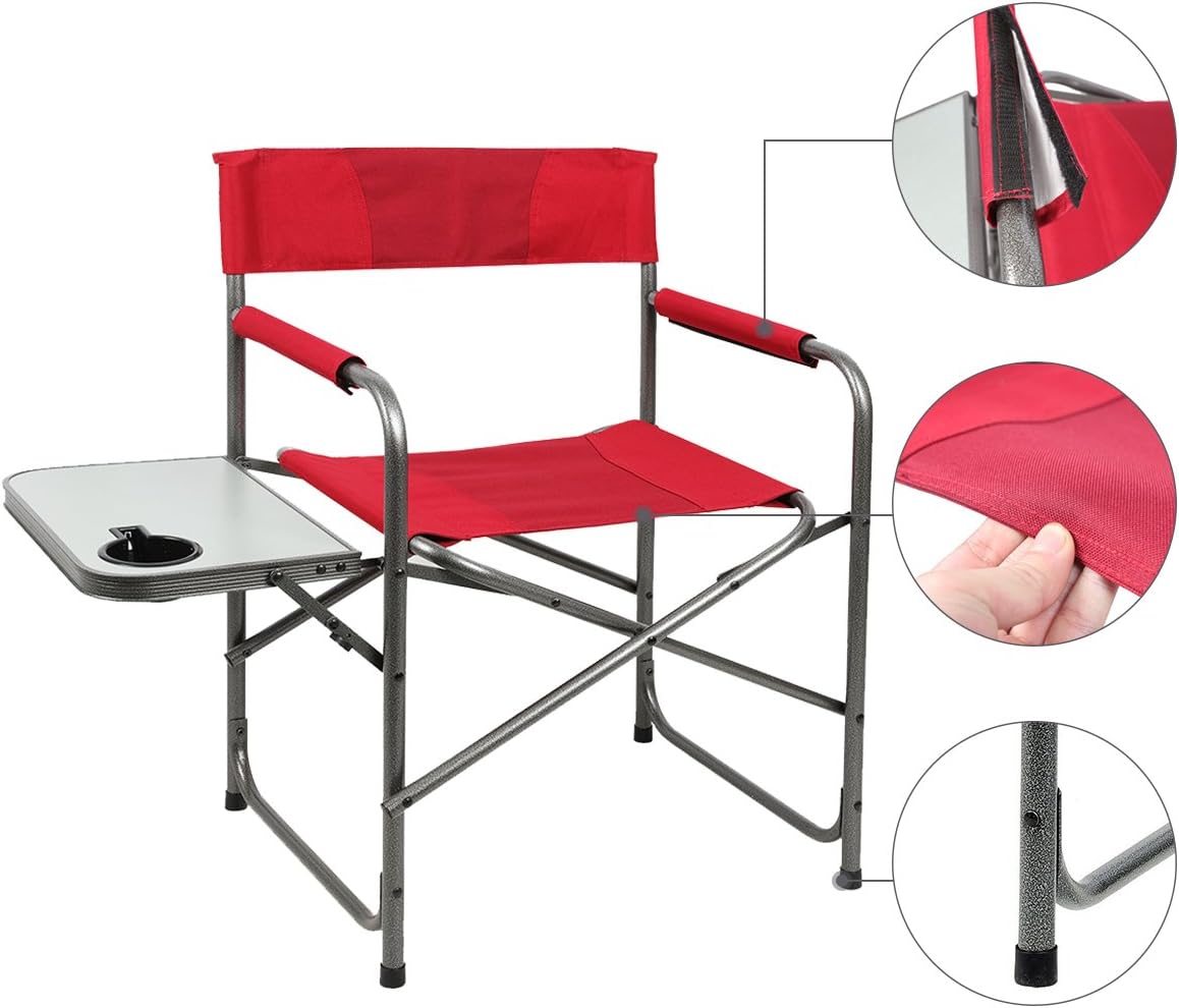 PORTAL Director Chairs, Foldable, Alloy Steel, Blue/Grey