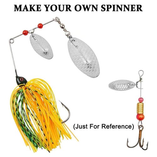 SUPERFINDINGS 90Pcs 3 Sizes Fishing Lures Spoons Stainless Steel Lure Fishing Lures Hard Baits Fishing Attractor Spinner Blades for Lures Worm Spinner Baits Spoons Rigs Making