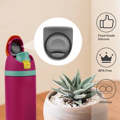2pcs Replacement Stopper Compatible with Owala FreeSip 24oz 32oz, Water Bottle Top Lid for Owala 16/19/24/32/40oz Seal Bottle Cap Leak Proof Bottle Mouth Plug Parts Silicone Stopper Gasket Accessories
