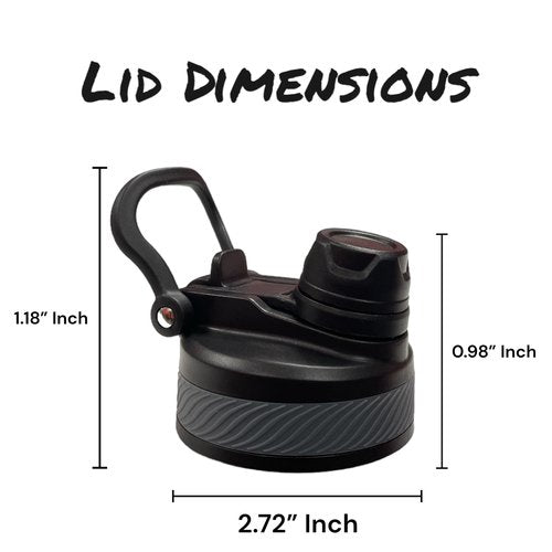 Wide Mouth Straw Lid Spout Lid Water Bottle Replacement lid compatible with Hydro Flask and most Sports water bottles Wide Mouth Lid Replacement with handle for Insulated Water Bottles