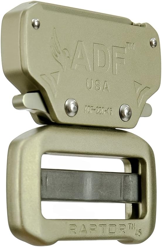 ADF® - Raptor II 1.75" Tactical Military Police Aluminum Quick Release Trouser Shooter Rigger Hunting Sports Belt Buckle Coyote Brown, One Size
